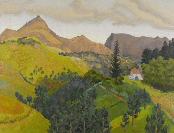 Distant View Of Napoleon's Residence On St. Helena by Sir Cedric Morris