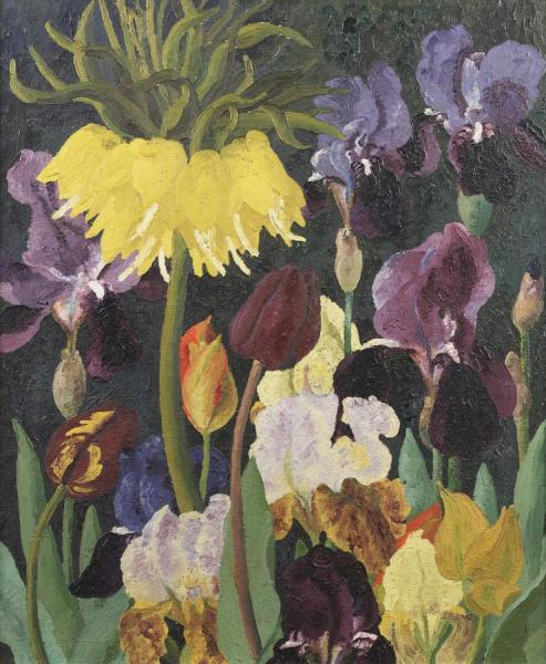 Still Life Of Flowers I by Sir Cedric Morris