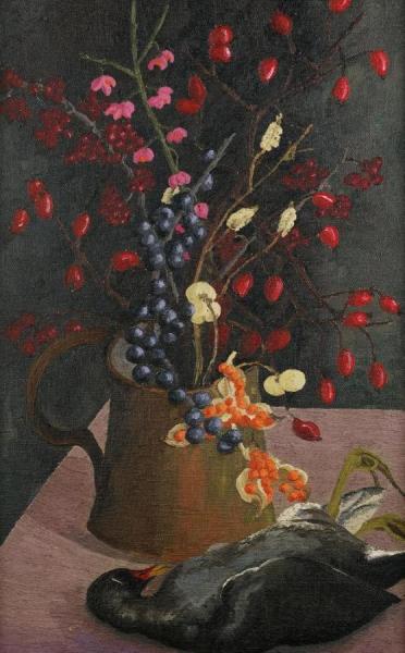 Still Life With Moorhen by Sir Cedric Morris