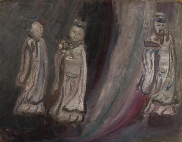 Study Of Three Chinese Porcelain Figures by Sir Cedric Morris