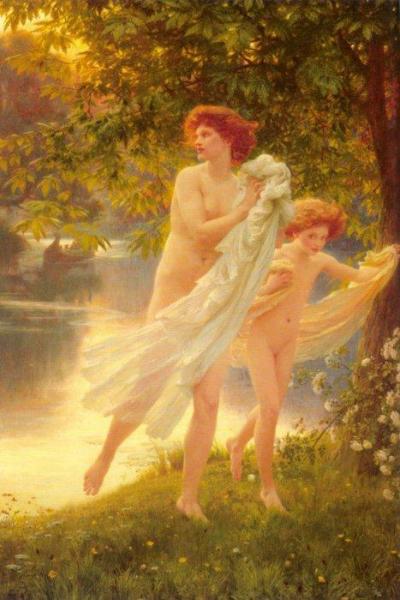 Startled by Sir Francis Bernard Dicksee Oil Painting Reproductions