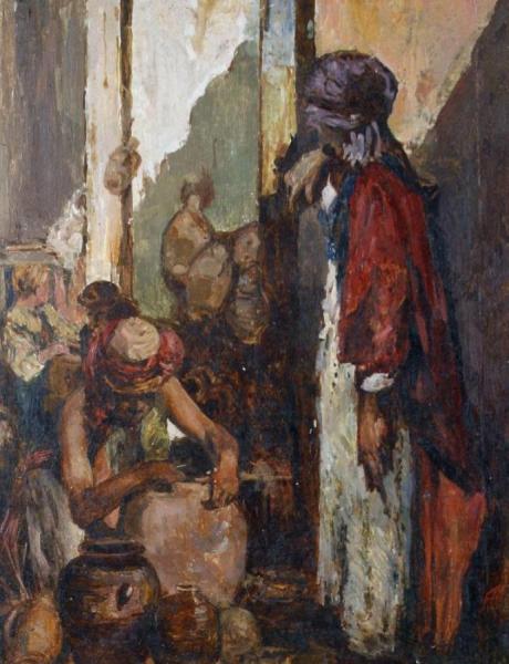 Eastern Street Scene by Sir Frank William Brangwyn Oil Painting Reproductions