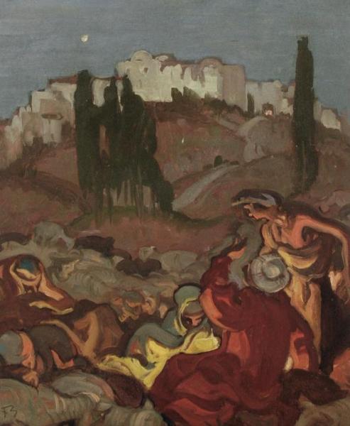 While Shepherds Watch by Sir Frank William Brangwyn Oil Painting Reproductions