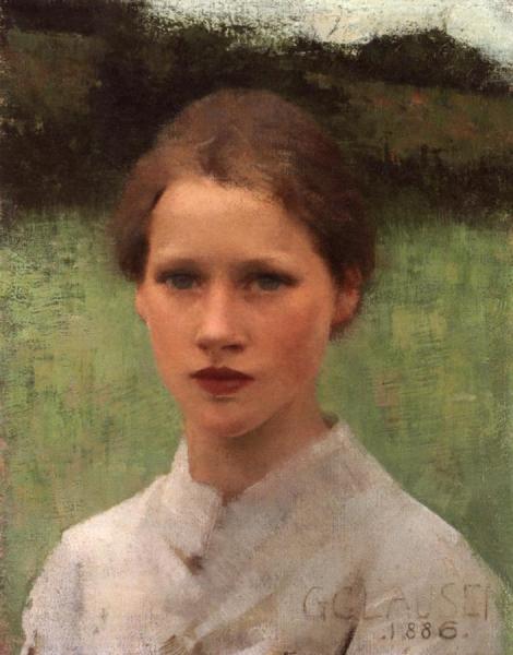 A Village Maiden by Sir George Clausen