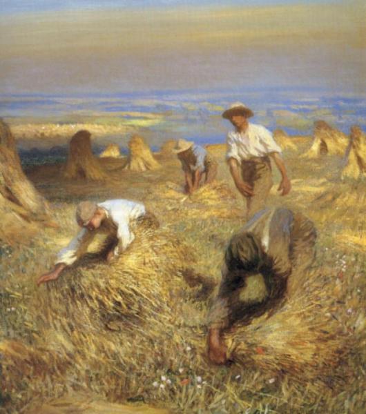 Harvesting The Sheaves by Sir George Clausen