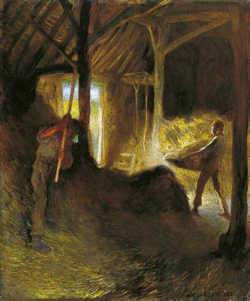 In The Barn by Sir George Clausen