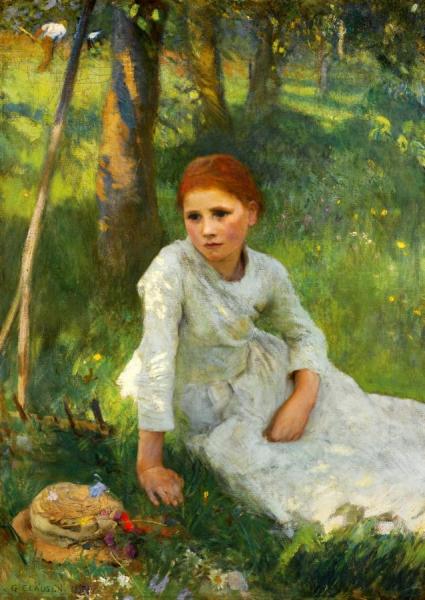 Noon In The Hayfield by Sir George Clausen