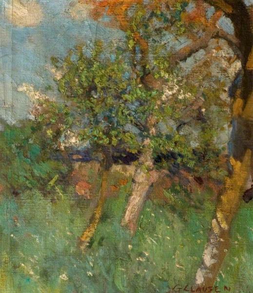 Sir George Clausen Orchard Scene