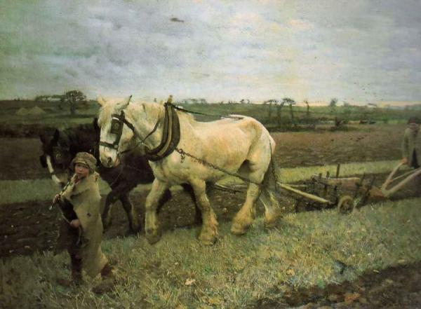 Ploughing by Sir George Clausen