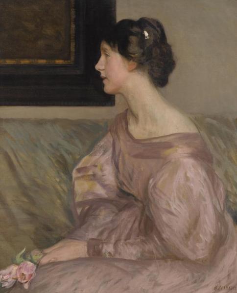 Portrait Of A Girl by Sir George Clausen