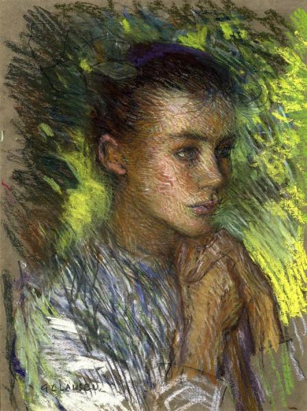 The Haymaker, A Study In Shadows by Sir George Clausen