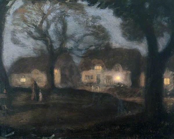 Sir George Clausen The Village Green At Night