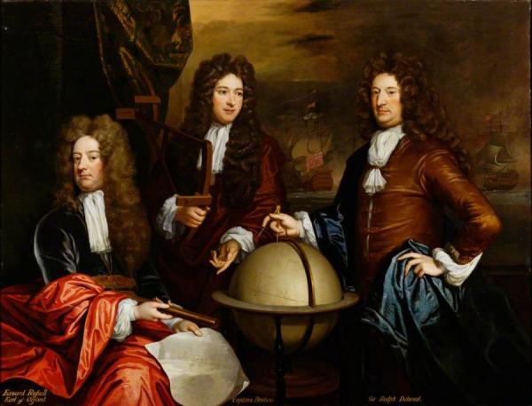 Edward Russell, Earl Of Orford, Captain John Benbow And Admiral Ralph Delavall by Sir Godfrey Kneller, Bt.