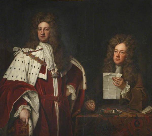 Prince George Of Denmark And George Clarke by Sir Godfrey Kneller, Bt.