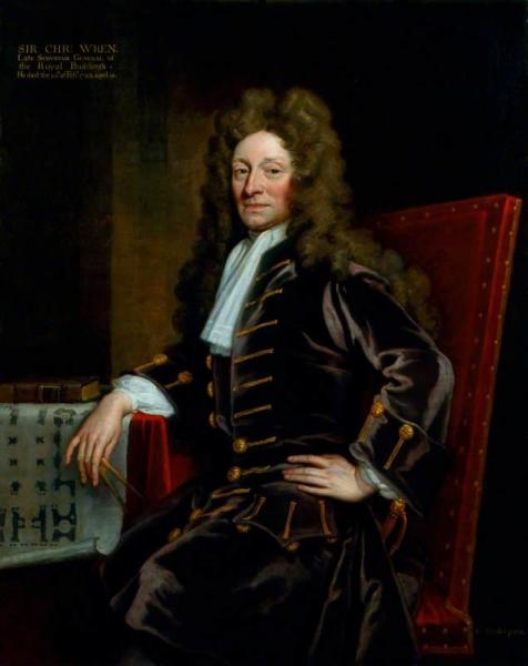 Sir Christopher Wren by Sir Godfrey Kneller, Bt.
