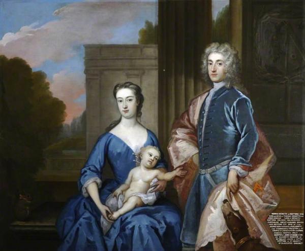 Thomas Hesketh, His Wife Martha St Amand, And A Son by Sir Godfrey Kneller, Bt.