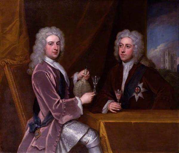 Thomas Pelham-holles, 1st Duke Of Newcastle-under-lyne; Henry Clinton, 7th Earl Of Lincoln by Sir Godfrey Kneller, Bt. Oil Painting Reproductions
