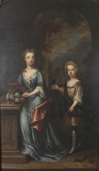 Two Children by Sir Godfrey Kneller, Bt.