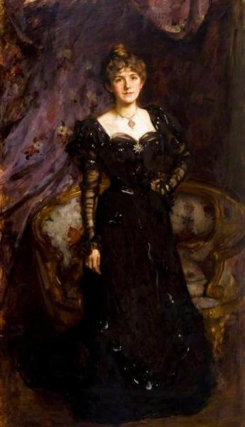 Mrs J. E. Crombie Of Parkhill by Sir James Jebusa Shannon Oil Painting Reproductions