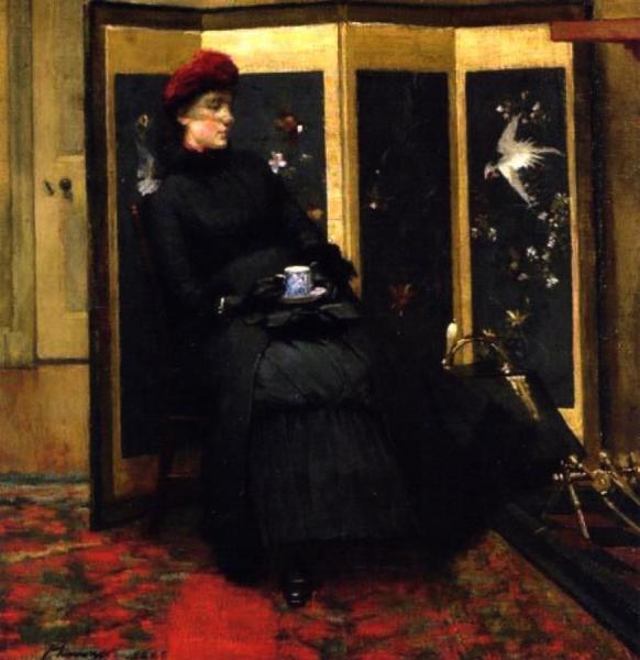A Visitor by Sir John Lavery
