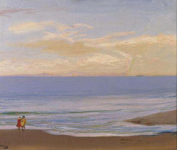Beach Scene by Sir John Lavery Oil Painting Reproductions