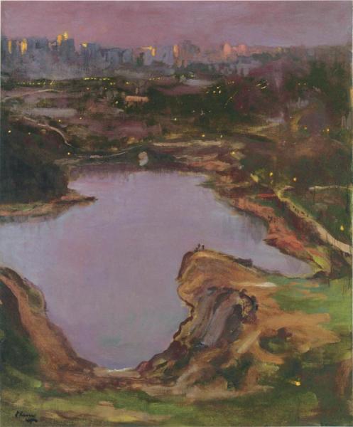 Central Park, Evening by Sir John Lavery Oil Painting Reproductions