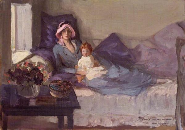 Clementine Ogilvy Spencer-churchill, Baroness Spencer-churchild Ans Sarah Churchill by Sir John Lavery
