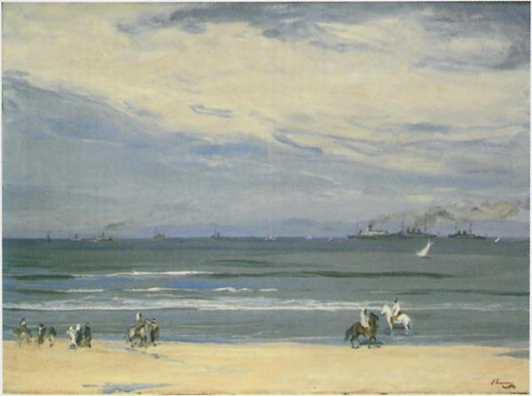 French Gunboats, Tangier by Sir John Lavery