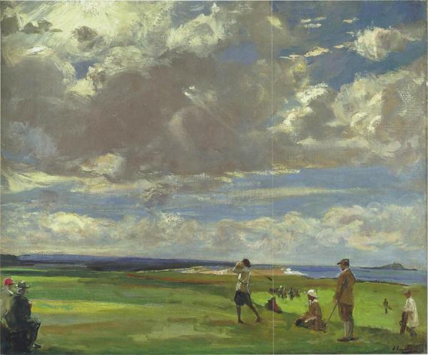 Golf Links At North Berwick by Sir John Lavery Oil Painting Reproductions