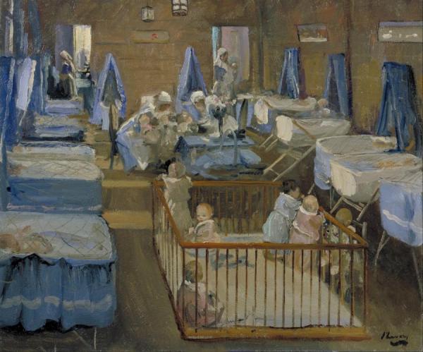 Lady Henry's Crèche, Woolwich by Sir John Lavery