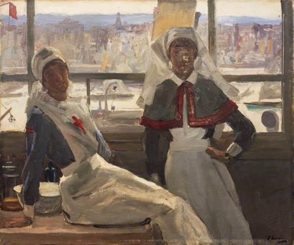 Sir John Lavery Le Havre: Nurse Billam And Sister Currier