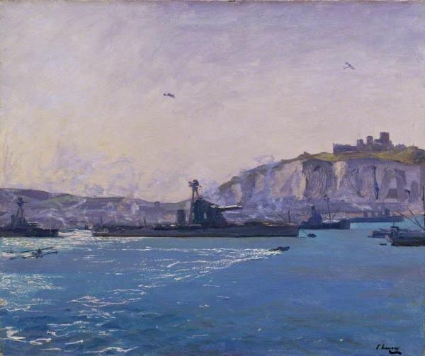 Monitors, Dover Harbour by Sir John Lavery