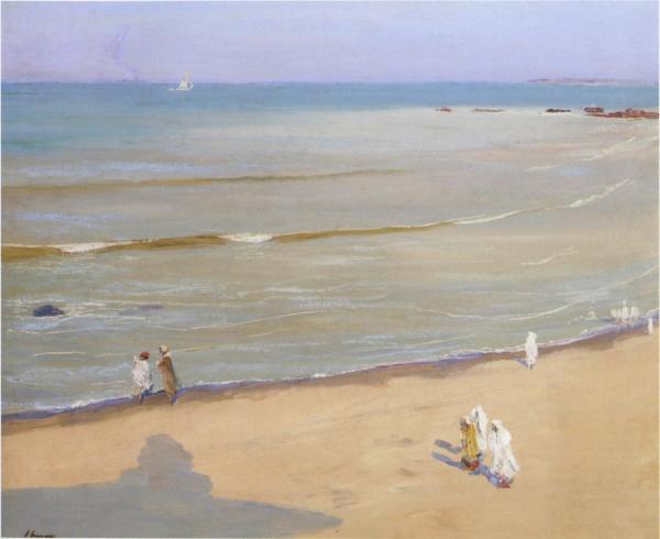 Morning After The Storm On The Beach At Tangier by Sir John Lavery