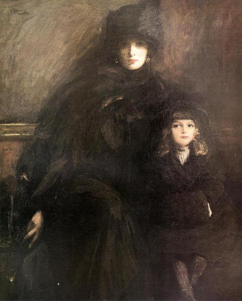 Mrs Lavery And Alice by Sir John Lavery