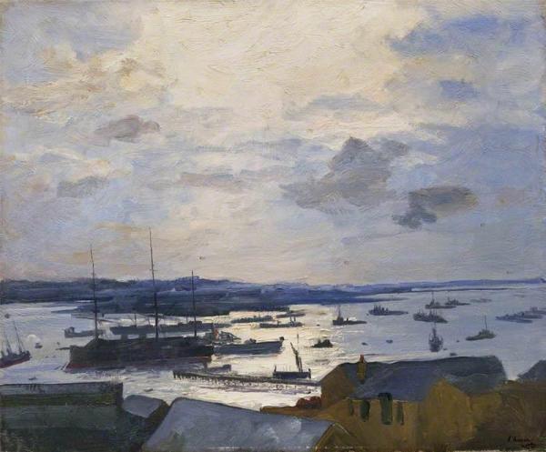 Parkestone: A Destroyer Base At Harwich by Sir John Lavery
