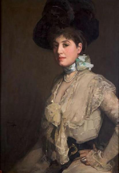 Portrait Of Mrs. Arthur Franklin by Sir John Lavery