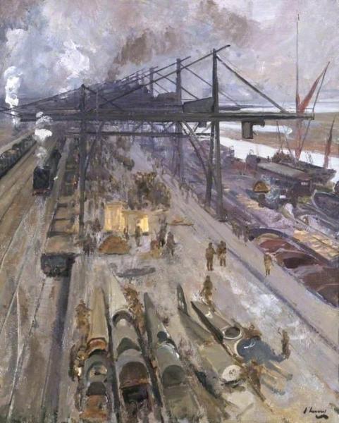 Richborough: The Gantries by Sir John Lavery