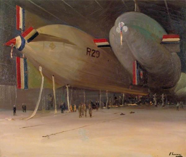 Rigid 2' And Ns 7 At East Fortune by Sir John Lavery