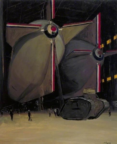 Rigids At Pulham: 'r 23' Type British Airships At Pulham St Mary, Norfolk by Sir John Lavery