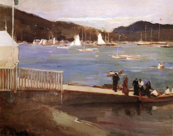 Sailing Boats On The Clyde Hunter's Quay by Sir John Lavery