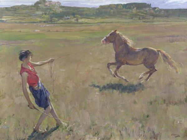 Schooling The Pony by Sir John Lavery