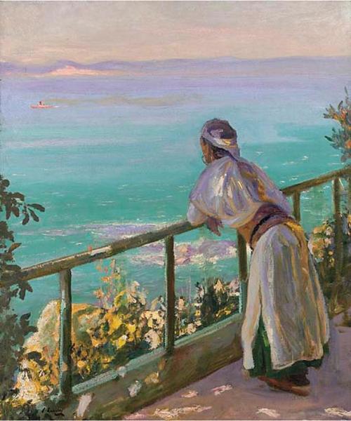 Spanish Coast From Tangier, Trafalgar by Sir John Lavery