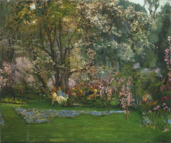 Spring In A Riviera Garden by Sir John Lavery