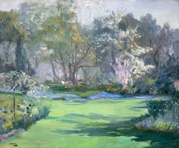 Spring, The Garden, Villa Sylvia by Sir John Lavery Oil Painting Reproductions