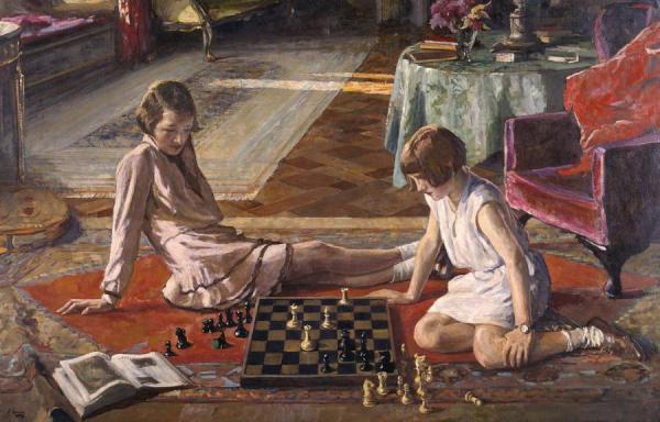 Sir John Lavery The Chess Players