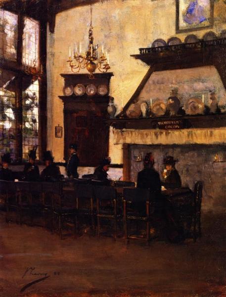 The Dutch Coffee House, Glasgow International Exhibition by Sir John Lavery