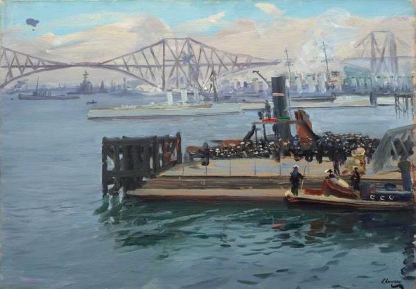 The Forth Bridge: Bluejackets Landing by Sir John Lavery