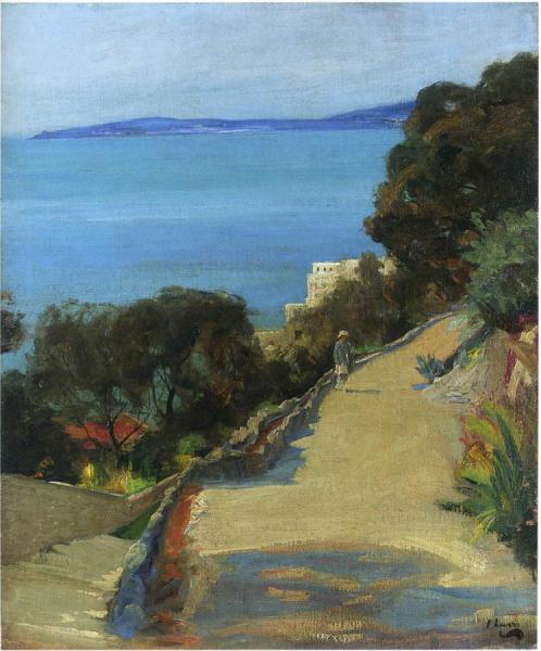 The Garden At Cap D' Ail by Sir John Lavery
