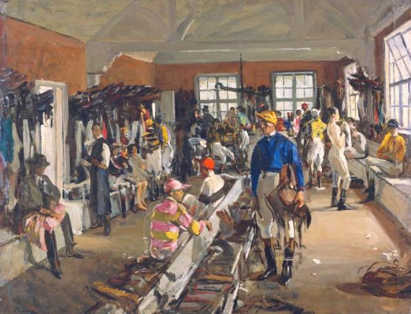 The Jockeys' Dressing Room At Ascot by Sir John Lavery