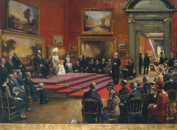 The Opening Of The Modern Foreign And Sargent Galleries At The Tate Gallery, 26 June 1926 by Sir John Lavery